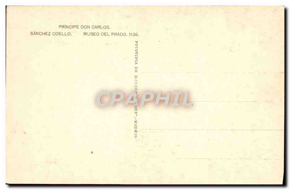 CPA Sanchez Coello Museo Del Prado  — Verso