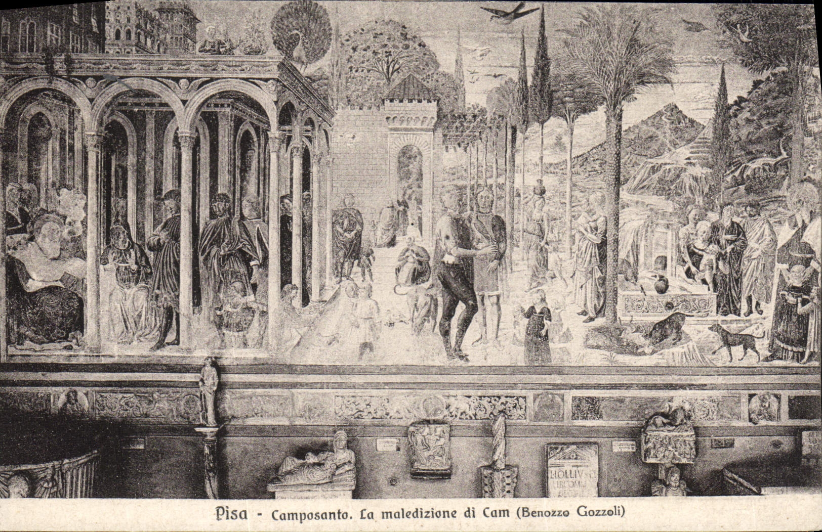 CPA Pisa Camposanto La Maledizione di Cam Benozzo Gozzoli