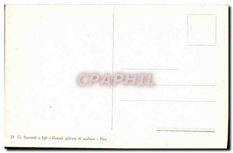 CPA Pisa Camposanto La Maledizione di Cam Benozzo Gozzoli — Rückseite