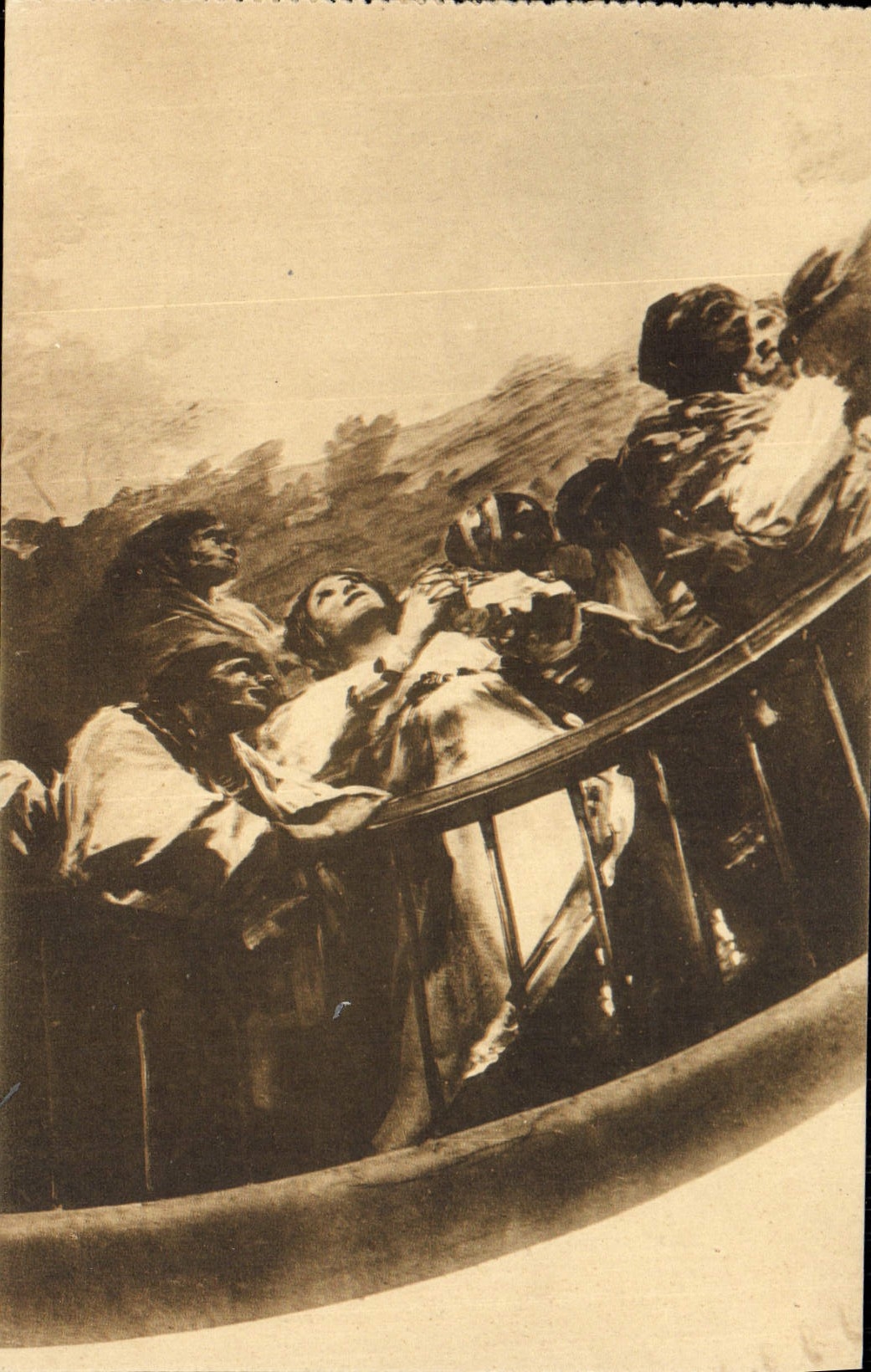 CPA Goya Grupo De Figuras Adornando