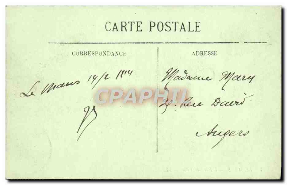 Le Mans — L'Hôtel de Ville — LL. — N° 17 — Verso