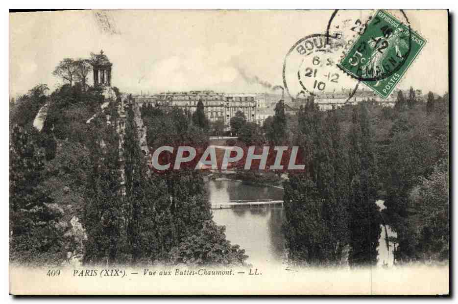 CPA Paris Vue Aux Buttes Chaumont