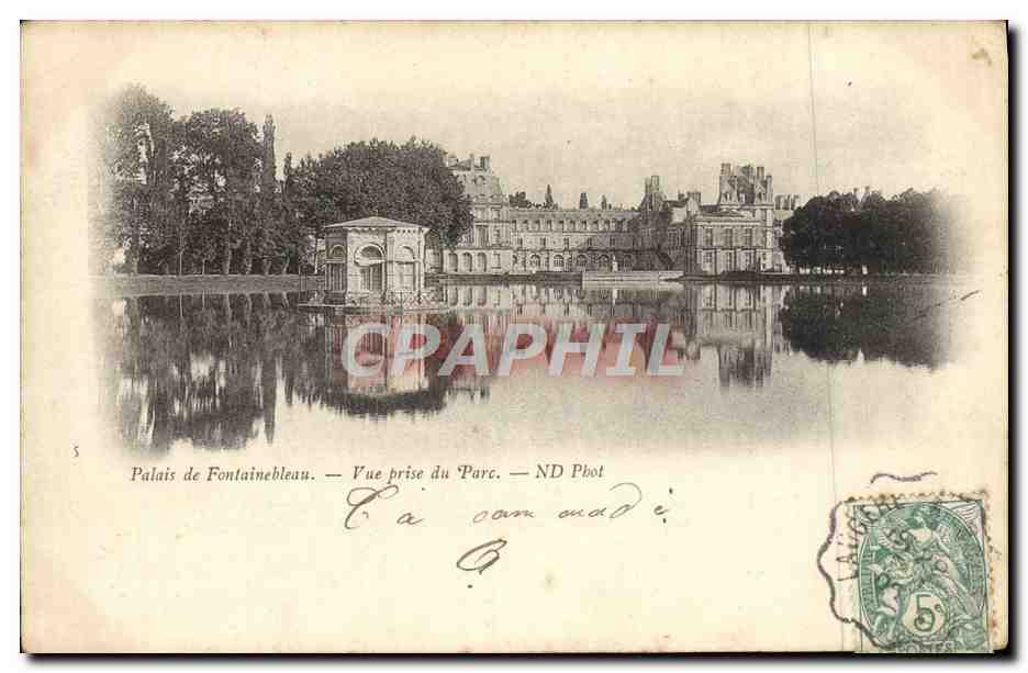 Palast von Fontainebleau — Ansicht vom Park — ND Phot