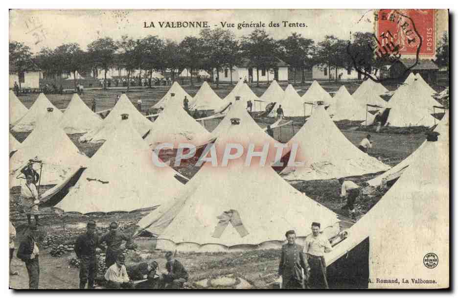 CPA La Valbonne Vue Generale Des Tentes Militaria