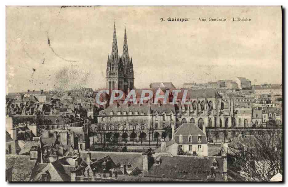 CPA Quimper Vue Generale L'eveche 