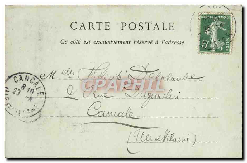 CPA Quimper La Nef de la Cathedrale — Rückseite
