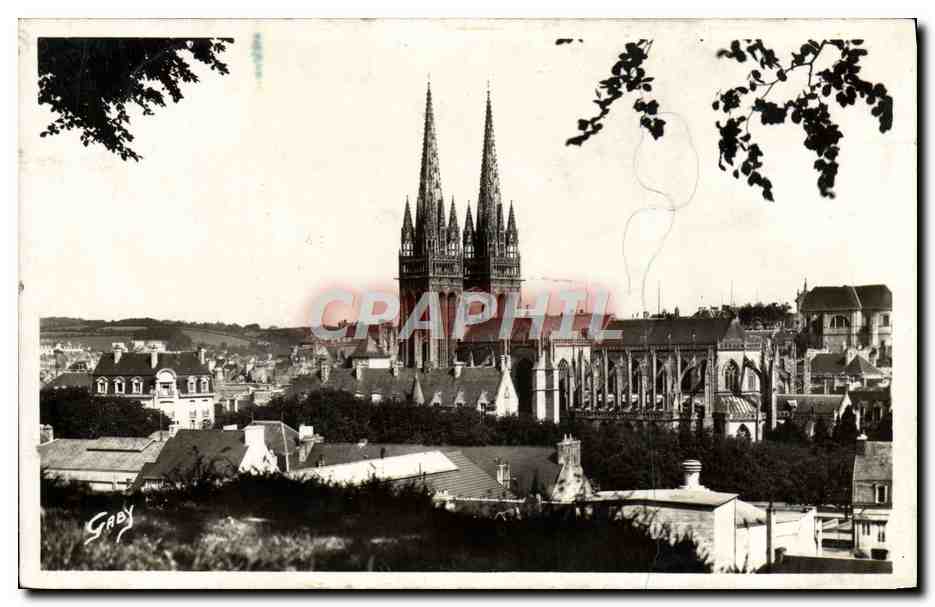 CPM Quimper Les fleches et L'abside de la Cathedrale