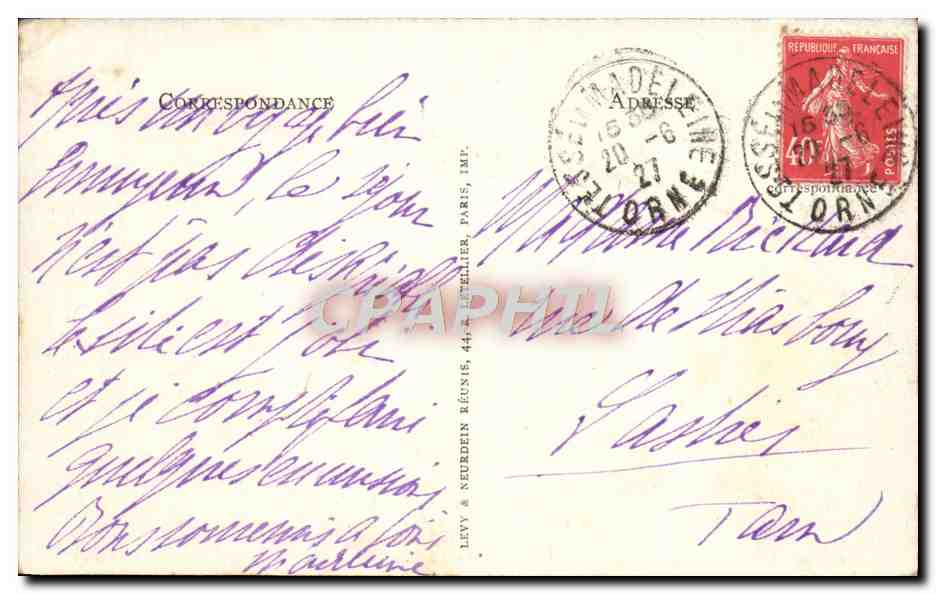 Bagnoles-de-l'Orne — Il Casinò — Il Lago — Ed. Alleaume n°239 — Verso