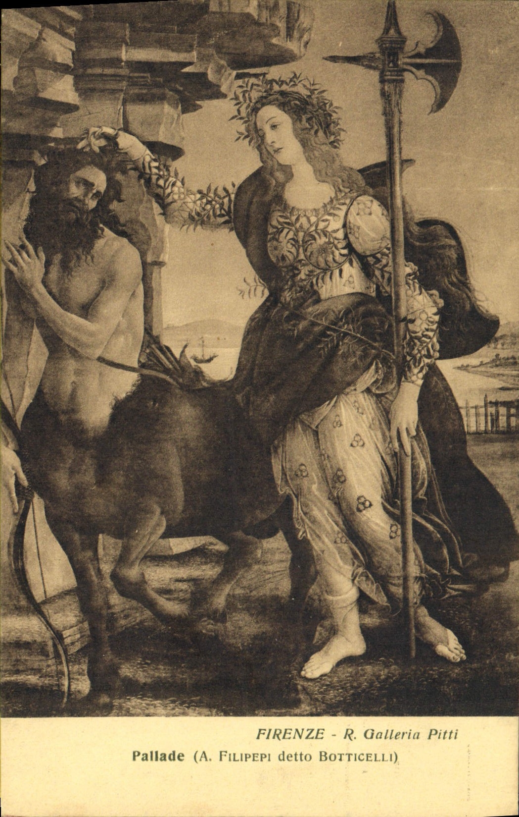 CPA Firenze Galleria Pitti Pallade Filipepi detto Botticelli