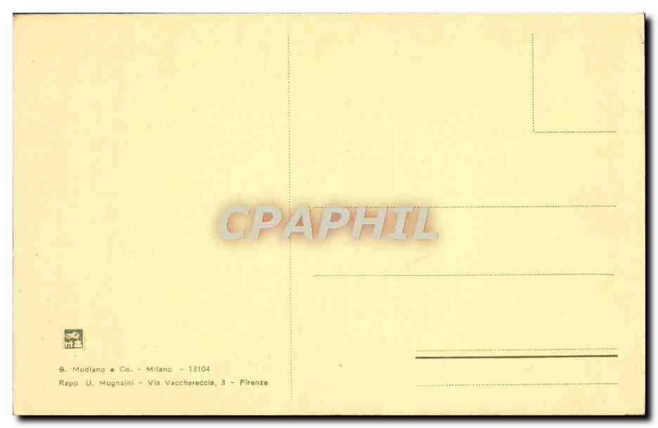 CPA Firenze Galleria Pitti Pallade Filipepi detto Botticelli — Verso