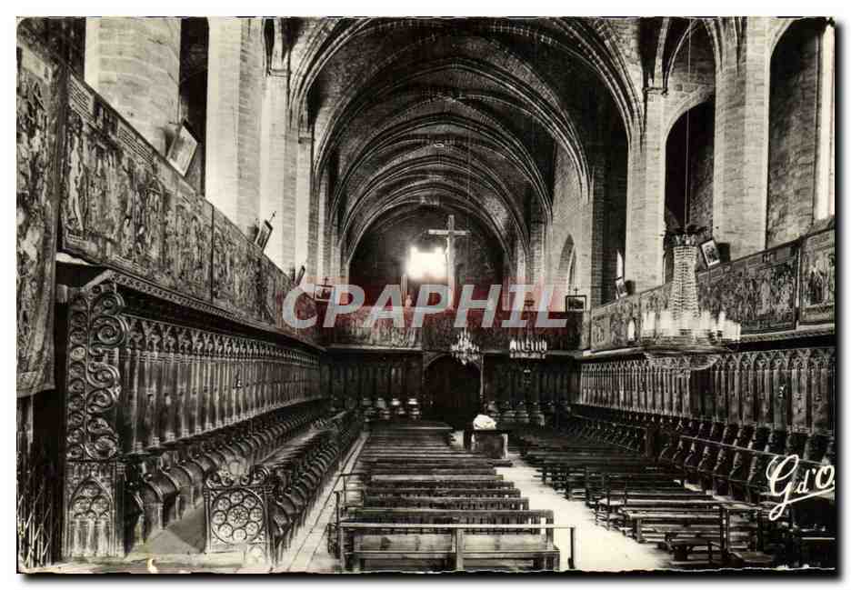 CPM La Chaise Dieu Abbaye Saint Robert Eglise abbatiale Stalles et tapisseries
