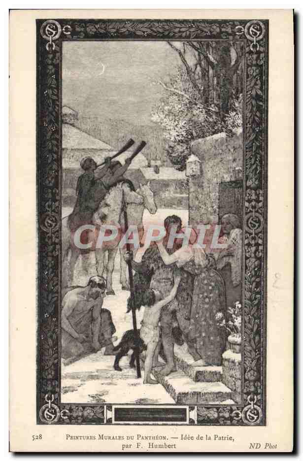 CPA Peintures Murales Du Pantheon Idee de la patrie Humbert