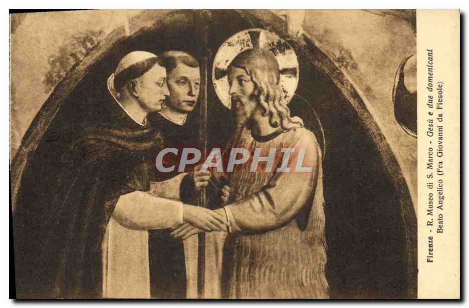 CPA Firenze Museo di Marco Gesu due Domenicani Beato Angelico Fra Giovanni da Fiesole
