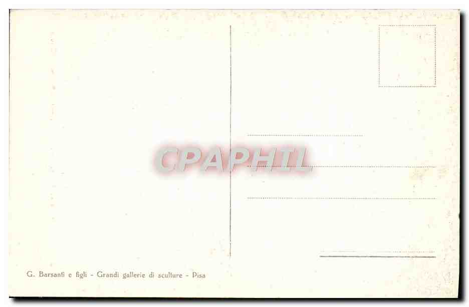 CPA Pisa Campasanto Sarcofago Bacco ed Arianna  — Rückseite