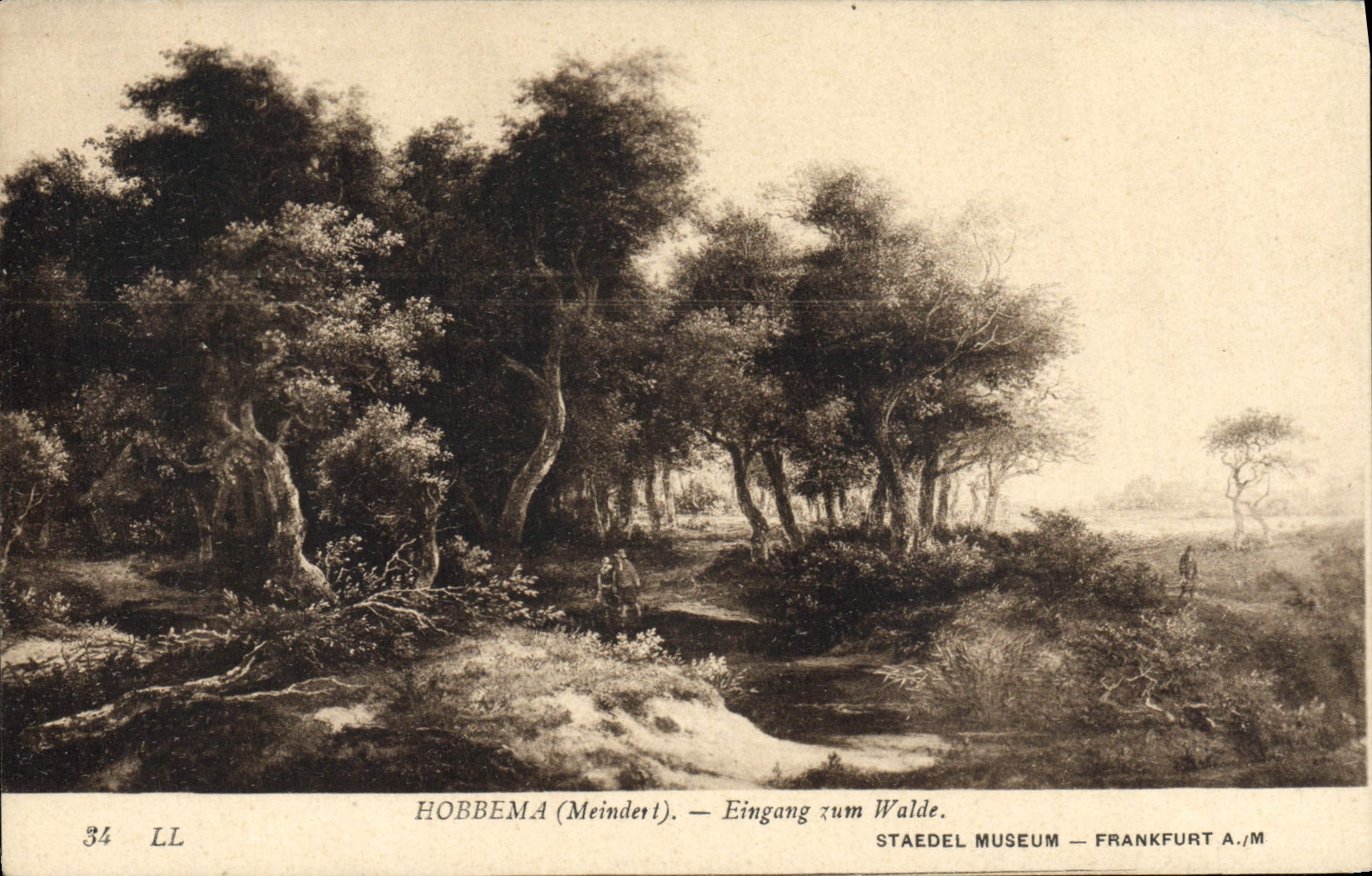 CPA Hobbema Eingang Staedel Museum Frankfurt