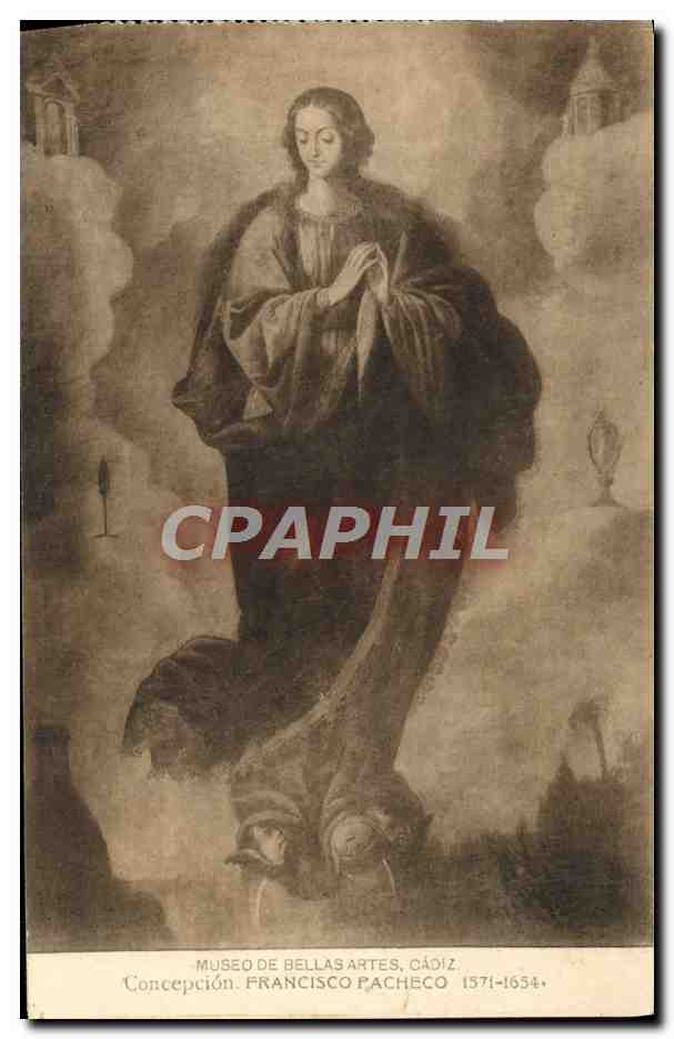 CPA Museo De Bellas Artes Concepcion Francisco Pacheco Cadiz