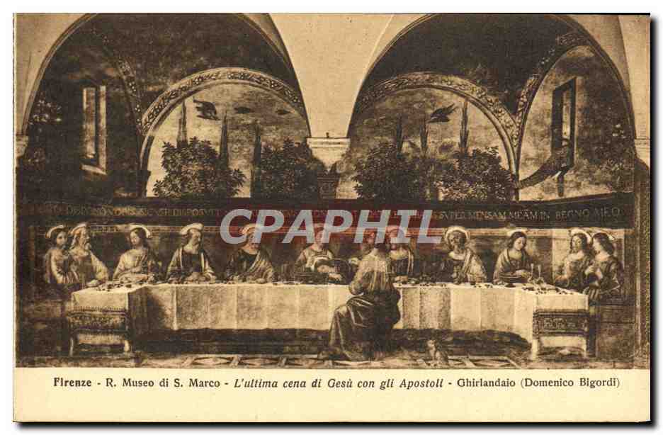 CPA Firenze R Museo Di S Marco L'Ultima Cena Di Gesu Con Gli apostoli Ghirlandaio Domenico Bigordi