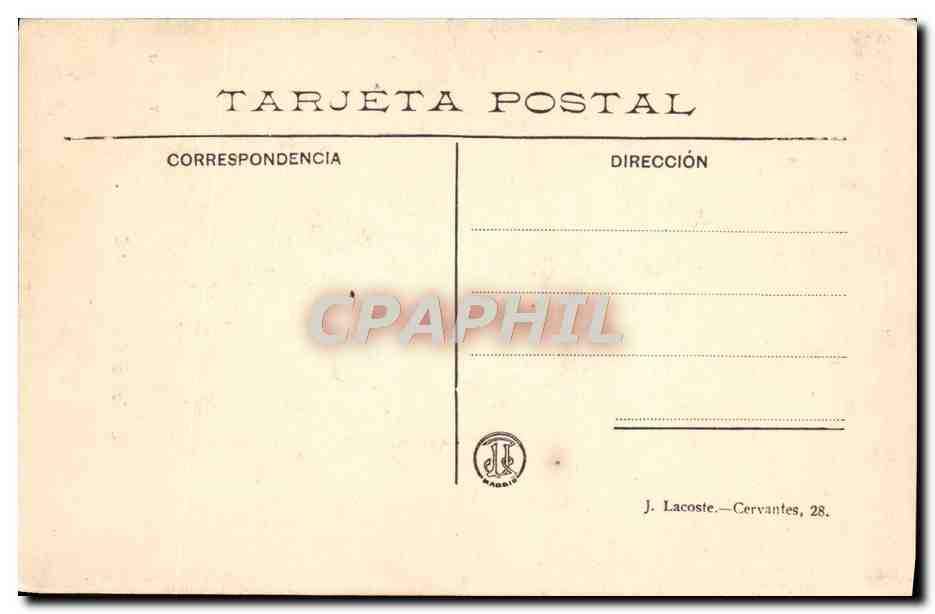 CPA Entierro Del Conde Orgaz Greco Toledo — Rückseite