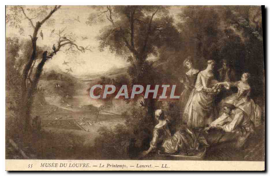 CPA Musee Du Louvre Le Printemps Lancret