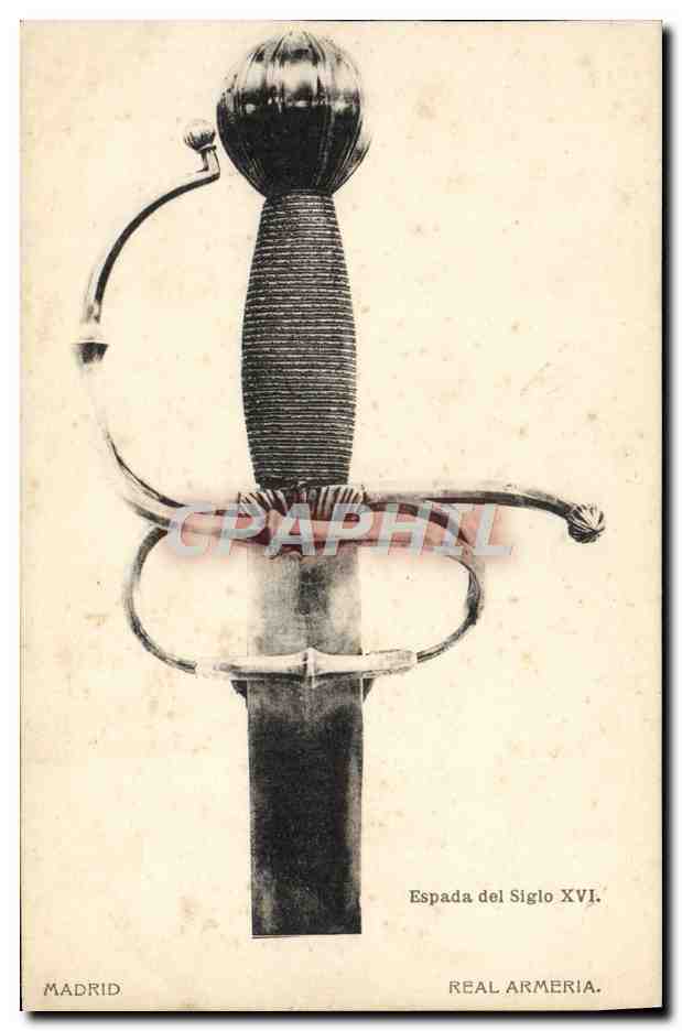 CPA Madrid Real Armeria Espada del Siglo XVI Militaria Epee