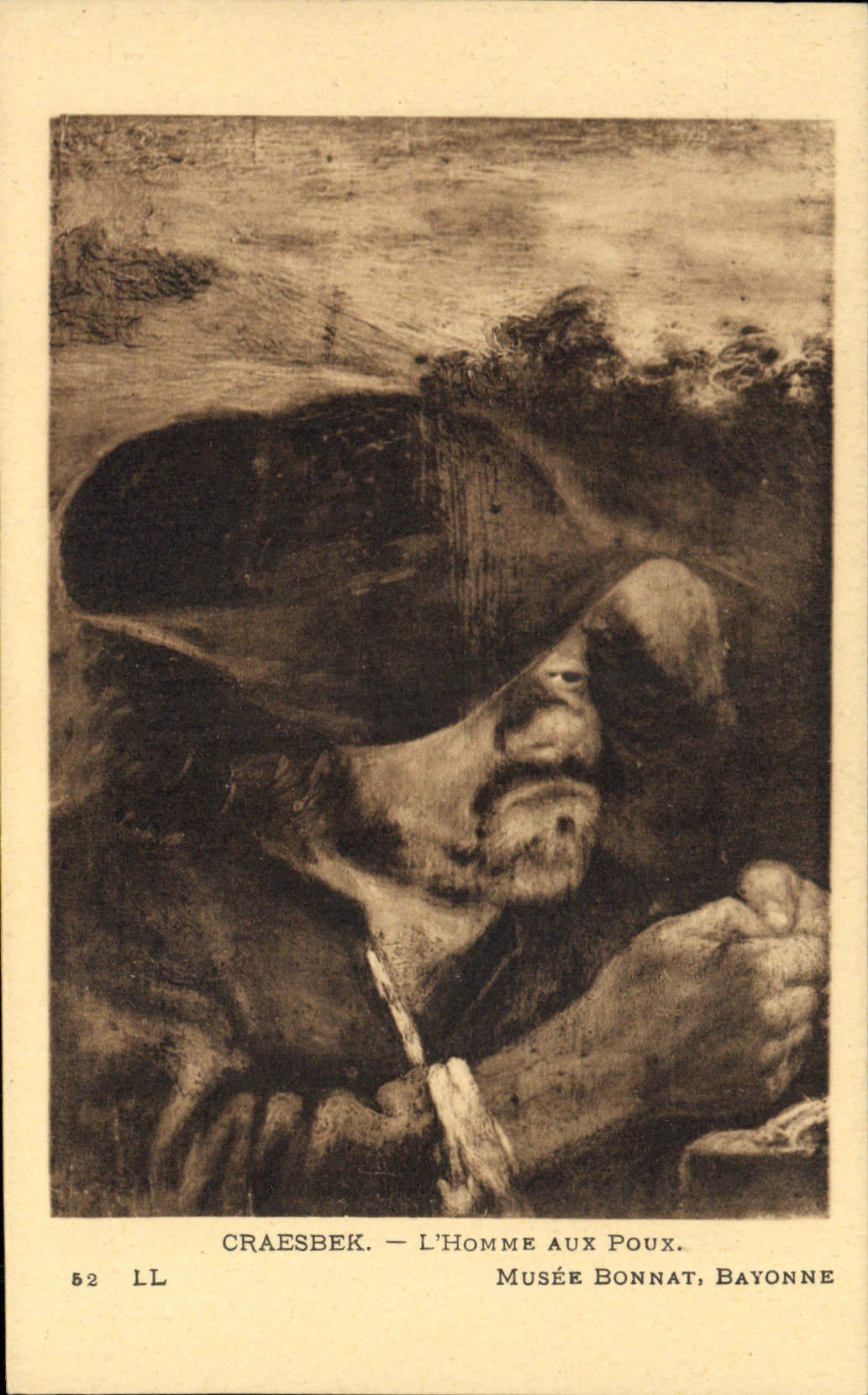 CPA Craesbek L'homme Aux Poux Musee Bonnat Bayonne