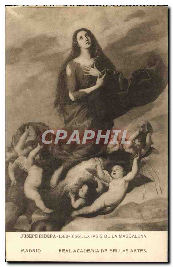 CPA Jusepe Ribera Extasis De la Magdalena Madrid Real Academia De Bellas Artes