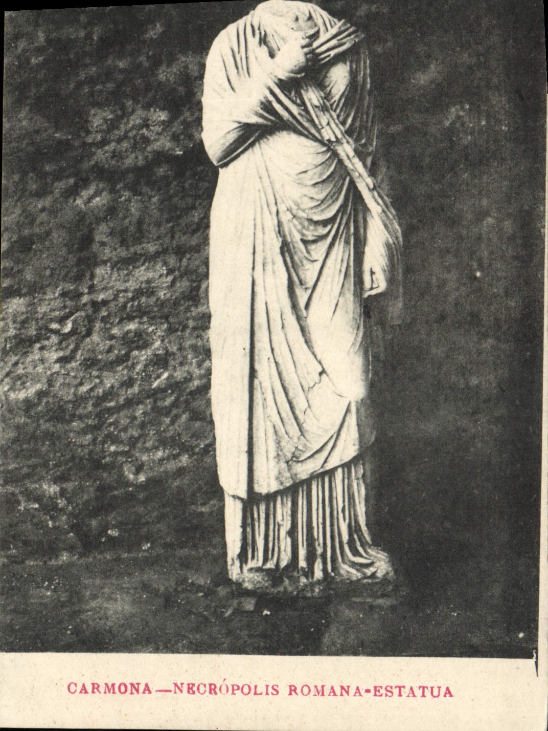 CPA Carmona Necropolis Romana Estatua