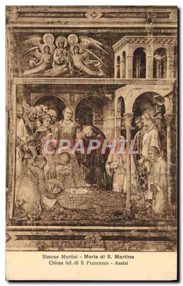 CPA Simone Martini Morte Di S Martino Chiesa Inf Di S Francesco Assisi