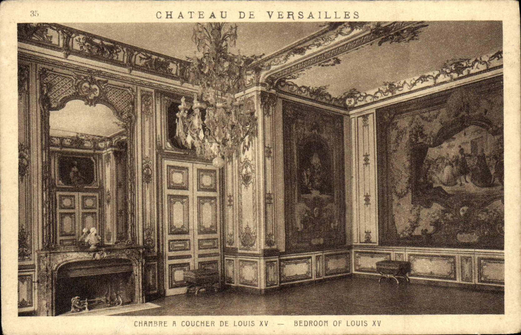 CPA Chateau De Versailles Chambre A Coucher De Louis XV