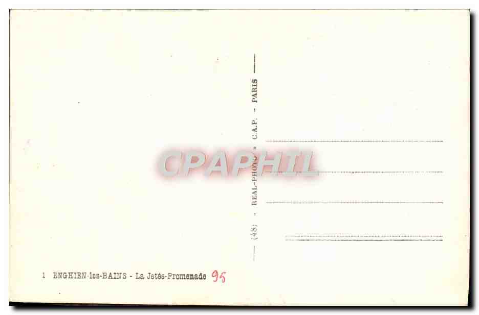 Enghien-les-Bains — La Jetée-Promenade — REAL-PHONÉ - PARIS — Rückseite