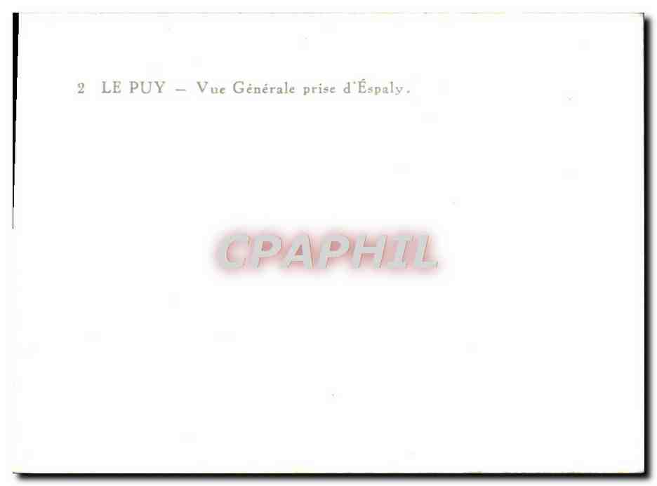 CPM Le Puy Vue Generale Prise d'Espaly — Rückseite