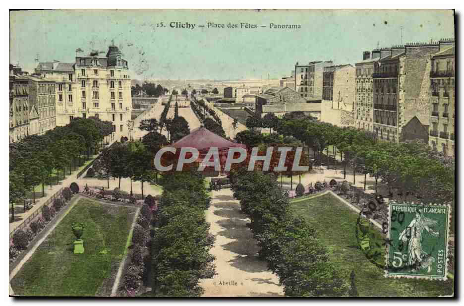 CPA Clichy Place Des Fetes Panorama