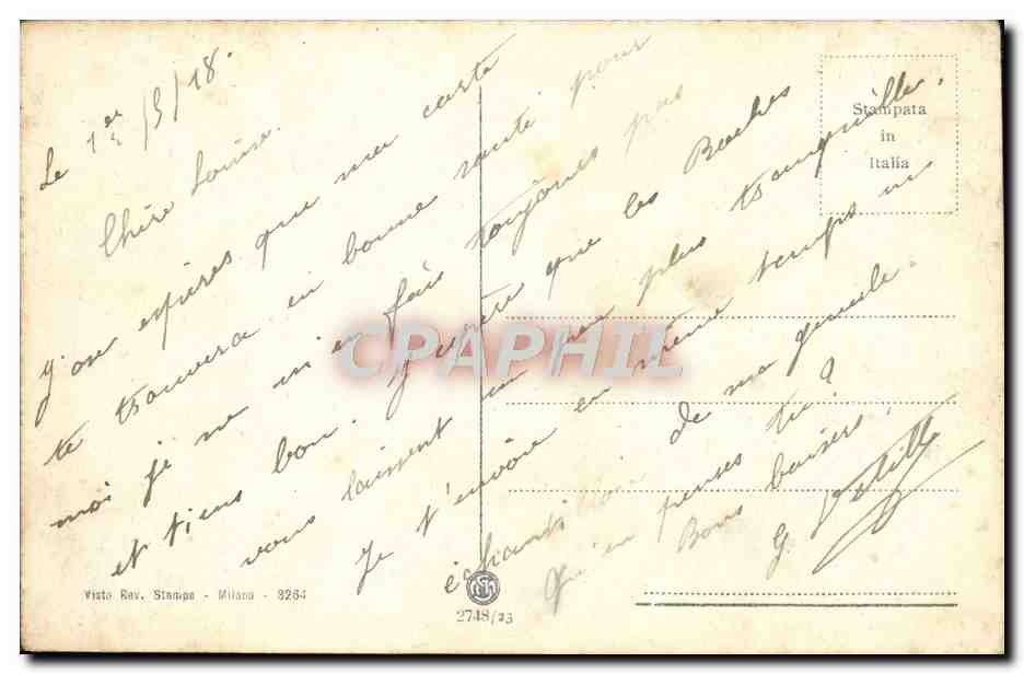 CPA Milano Stazione Gentrale Automobile Tramways  — Rückseite