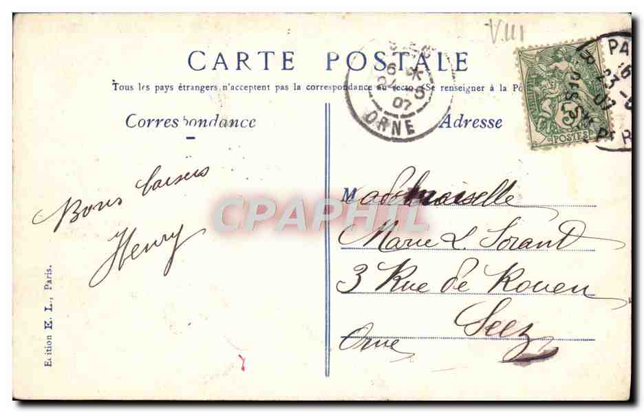 CPA Paris La Nuit Gare Saint Lazare — Rückseite