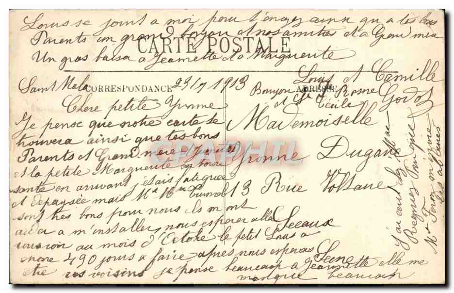 Saint-Malo — Le Tombeau de Châteaubriand — LL — Verso