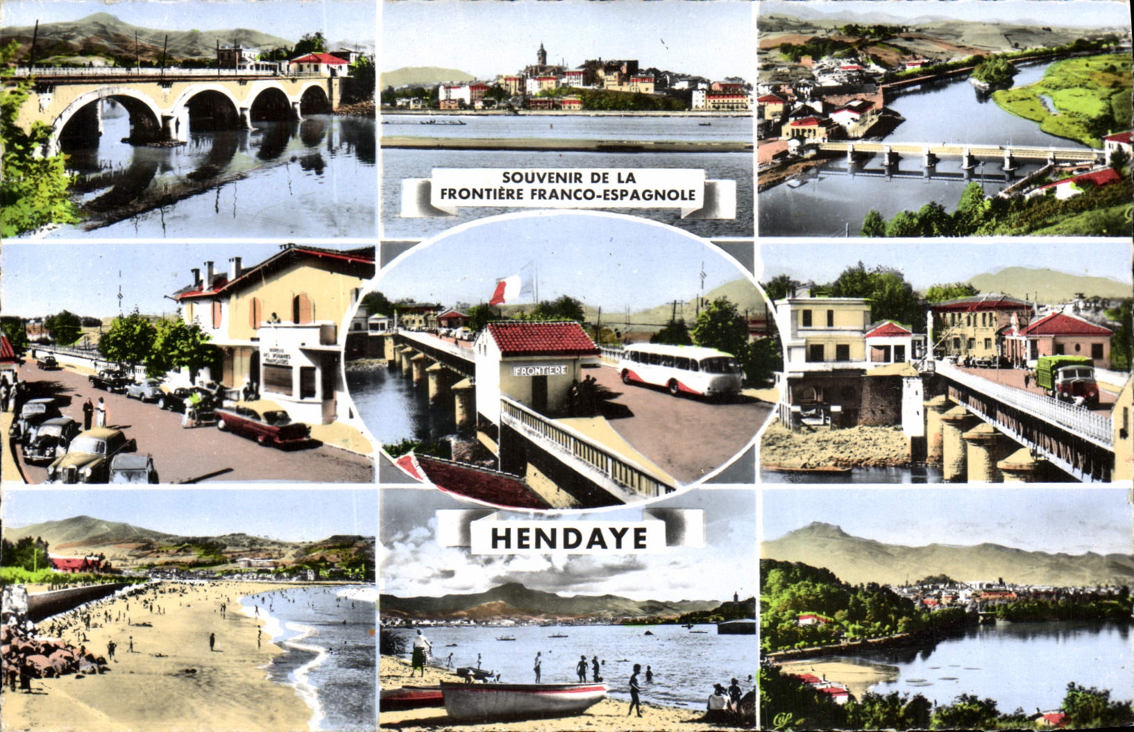 Hendaye — Souvenir de la frontière franco-espagnole — Réal-Photo