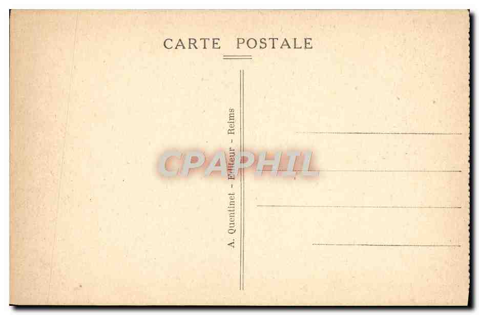 CPA Reims Fontaine Sube Place Donet d'Erlon — Verso