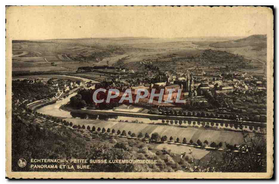 CPA Echternach Petite Suisse Luxembourgeoise Panorama Et La Sure