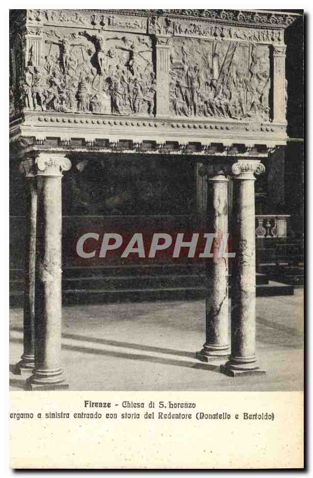 CPA Firenze Chiesa Di S Horenzo Ergamo A sinistra