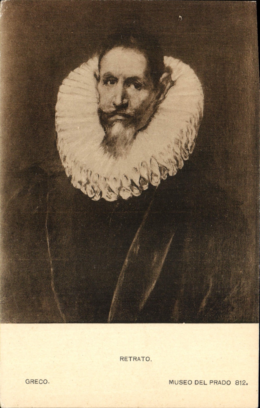 CPA Retrato Greco Museo Del Prado