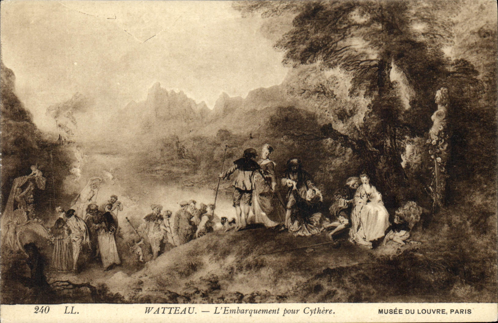 CPA Watteau L'Embarquement Pour Cythere Musee du Louvre Paris
