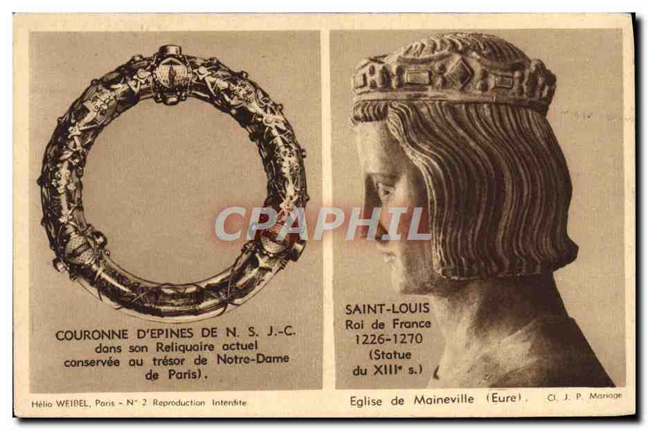 CPA Saint Louis Roi de France Couronne d'epines Notre Dame Paris 