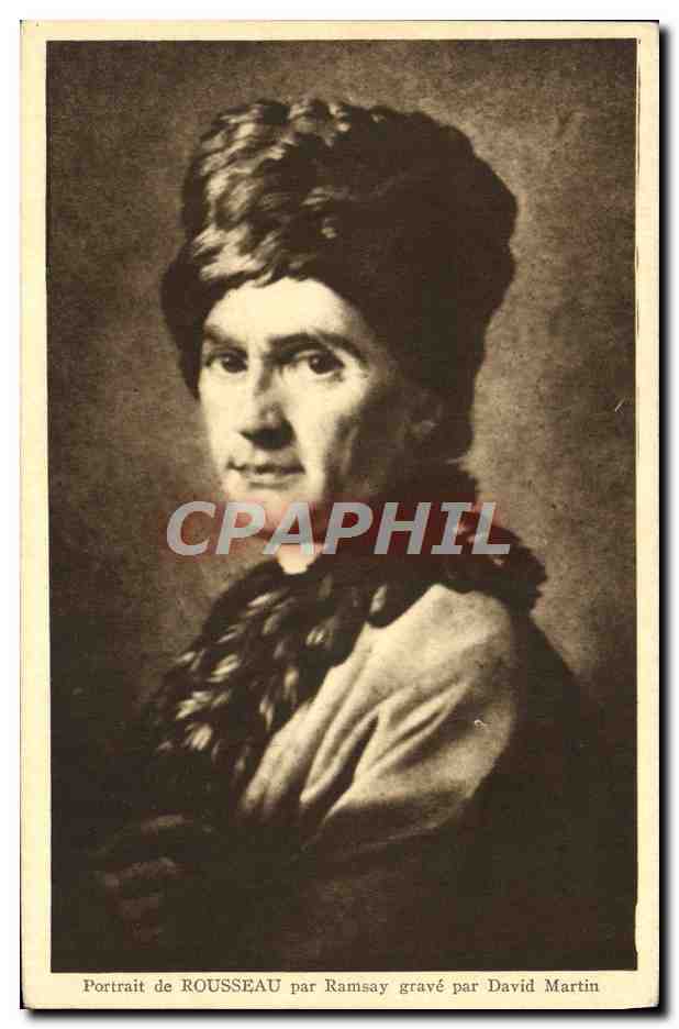 CPA Portrait de Rousseau Par Ramsay Grave Par David Martin