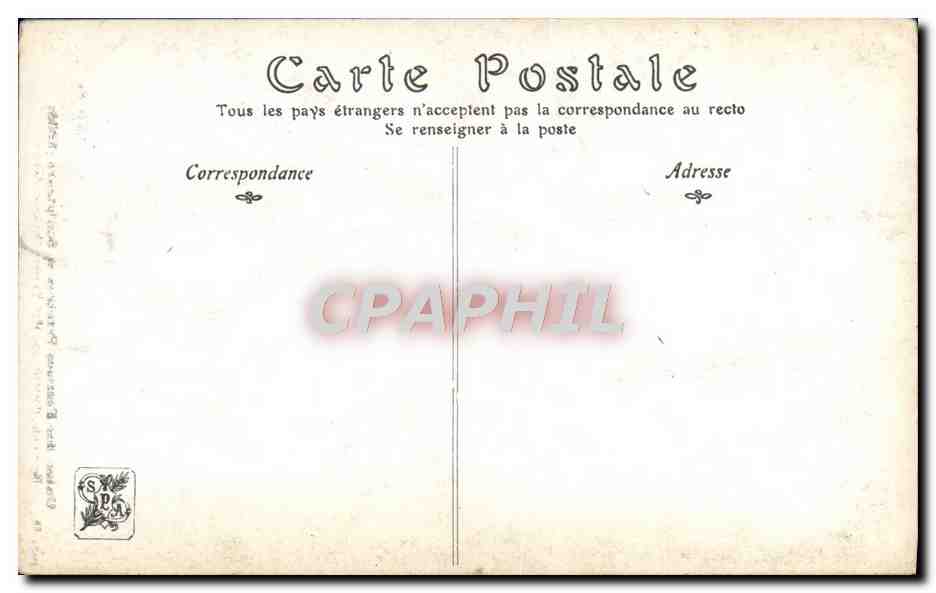 CPA Union des Femmes Peintres et Sculpteurs Betrande Portrait Pauline Delacroix Garnier  — Verso