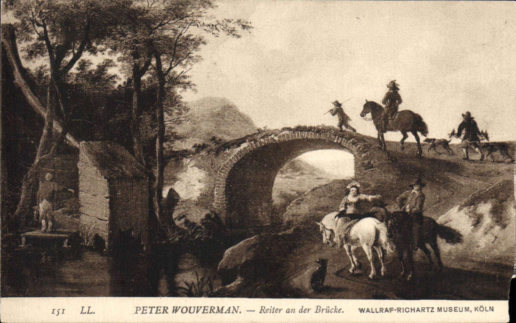 CPA Peter Wouverman Reiter an Der Brucke Wallraf Richartz Museum Koln