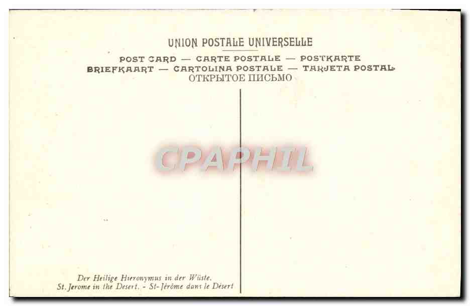 CPA Valdes Leal San Jeromino en el Desierto Sevilla — Verso