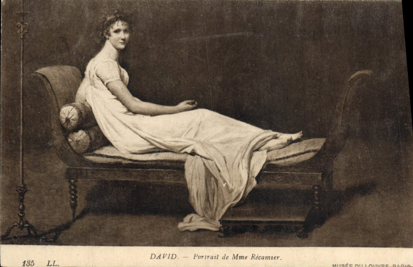 Portrait de Mme Récamier — par David — Musée du Louvre, Paris — série LL n°135