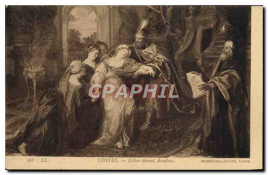 CPA Coypel Estber Devant Assuerus Musee du Louvre Paris 