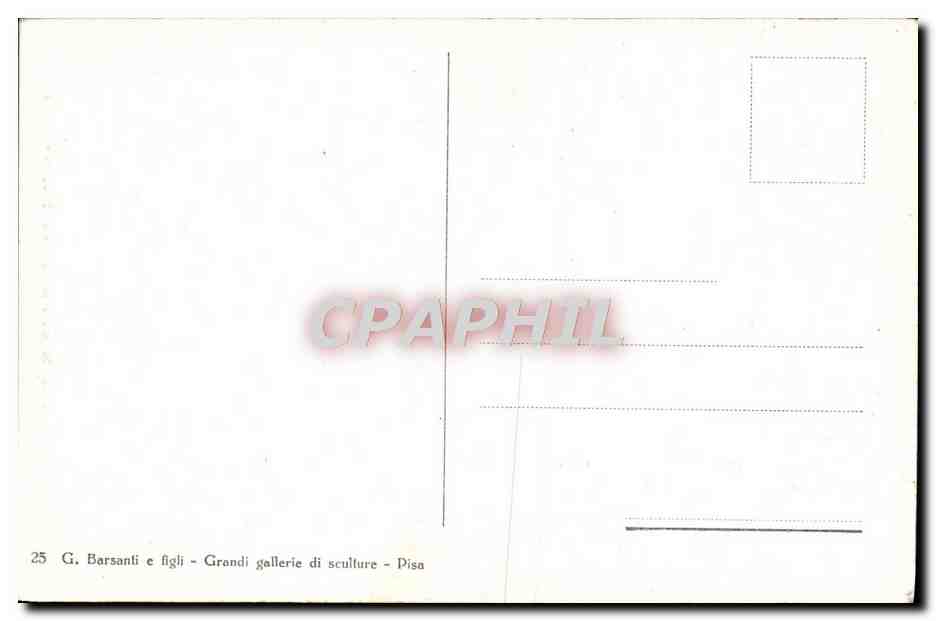 CPA Pisa Camposanto Incendio di Sodoma Denozzo Gozzoli  — Verso