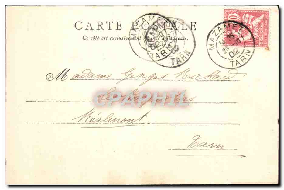 CPA Mazamet Ecole Pratique De Commerce Et D'Industrie — Back